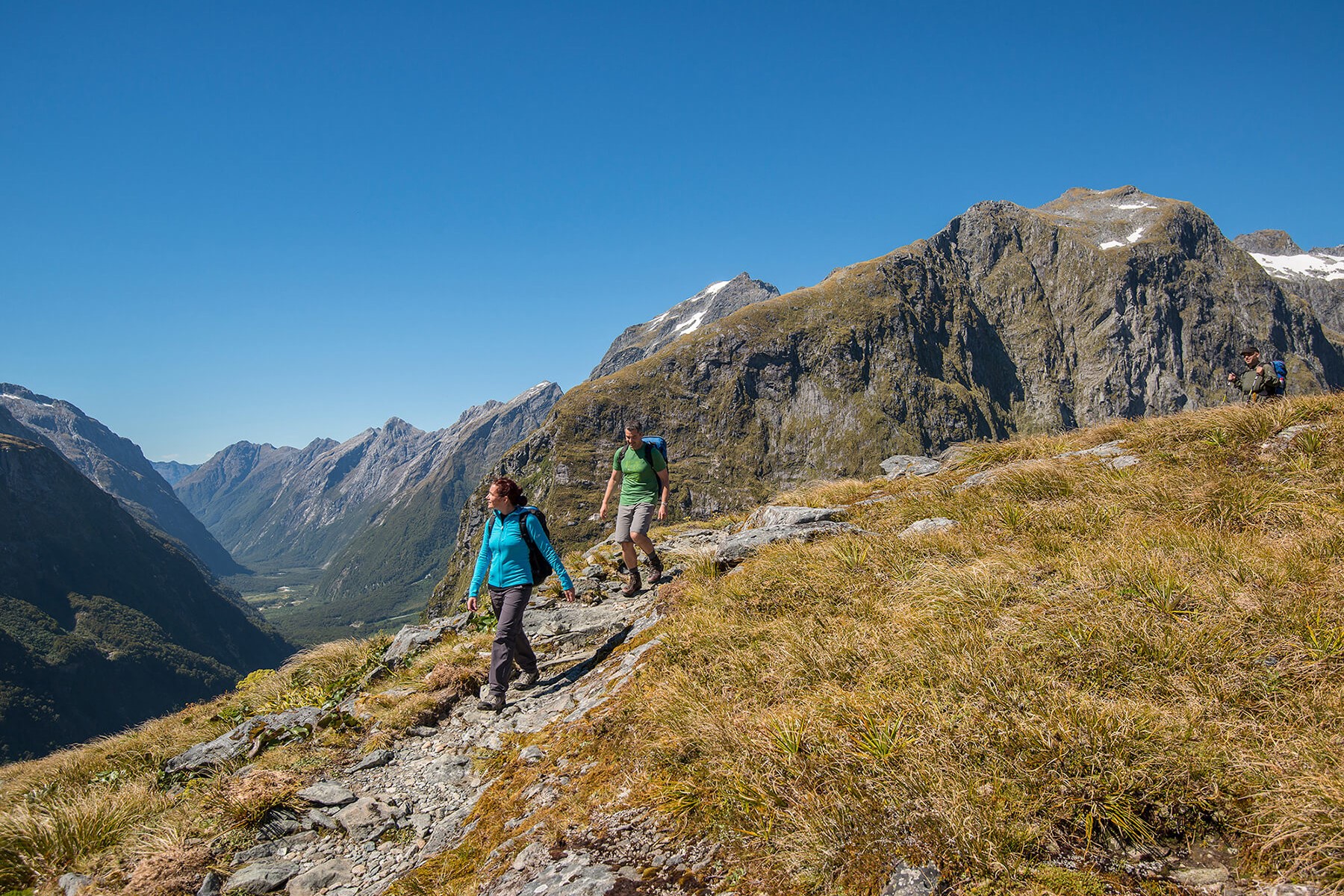 Mackinnon Pass - with Clinton valley beyond - Milford Track guided walk