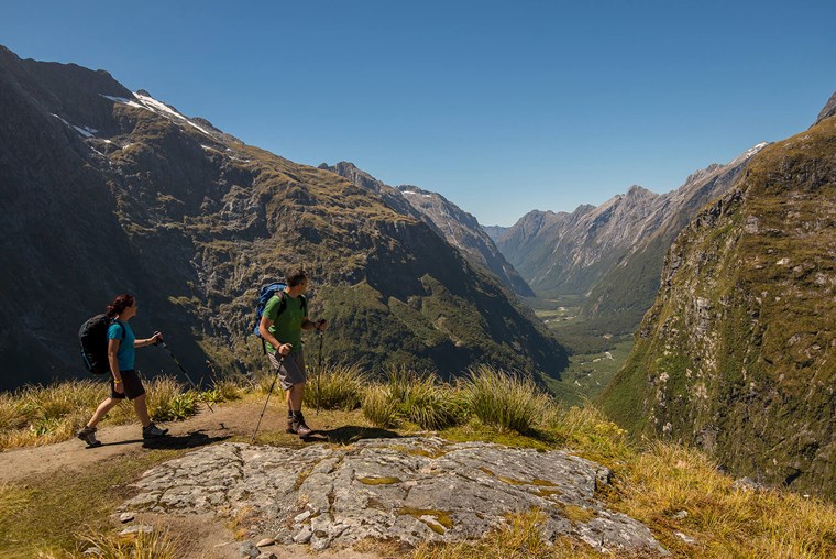 Mackinnon Pass - with Clinton valley beyond - Milford Track guided walk